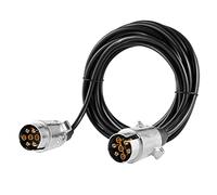 AGRISHOP Rimorchio Cavo 7 Poli 6m,Estensione Cavo Rimorchio Impermeabile 12V con Lega di Alluminio Connettore Presa Spina Rimorchio7 Pin per Camion Roulotte RV Auto