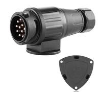 AGRISHOP Spina 13 Poli Rimorchio 12V, Spina Rimorchio 13 Poli Impermeabile Spinotto 13 Poli Rimorchio