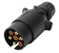 AGRISHOP Spina Rimorchio 7 Poli Impermeabile Spina 7 Poli 12v Gancio Traino, Spina Di Rimorchio a 7 Poli Maschio