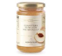 Agrisicilia Confettura extra con "Pescabivona I.G.P.", frutta di alta qualità Siciliana, lavorazione artigianale, 360 grammi