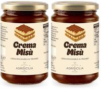 Agrisicilia Cremamisù crema spalmabile al Tiramisù, vasetto da 350g, dolce al caffè e cacao, ideale per colazioni e dessert (Confezione da 2)