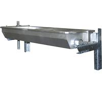 Agritura Abbeveratoio Basculante in Acciaio Inox, 1,5 m, Fino a 50 l, 39 kg, 200 Watt