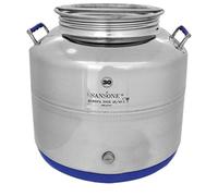 Agrizoo Contenitore Bidone Fusto Saldato Per Olio Rubinetti 25 Litri Acciaio Argento