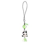 Agromusk Ciondoli per telefono gatto, fascino gattino, ciondolo Panda carino gatto portachiavi, cinturino fatto a mano accessorio per telefono accessori Y2K accessori portachiavi, Misura unica, Vetro