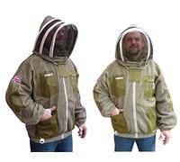 AGS Bee Jacket - Giacca da apicoltura a 3 strati, ultra ventilata, colore: verde (2XL)