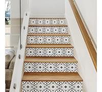 AGSYFFD 13 adesivi per gradini e decalcomanie per alzate - Rivestimenti per gradini 3D rimovibili impermeabili per decorazione casa, cucina bagno adesivo per piastrelle 39,4" L x 7" W