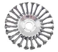 AGSYFFD Testa decespugliatore in filo di acciaio resistente, attacco universale per decespugliatore da 200 mm, per tosaerba a benzina, design a filo annodato resistente, testa decespugliatore da