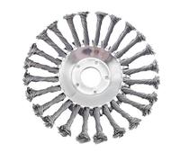 AGSYFFD Testa decespugliatore in filo di acciaio resistente, attacco universale per decespugliatore da 150 mm, per tosaerba a benzina, design a filo annodato resistente, testa decespugliatore da