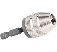 AGT Chucks - Mini mandrino per trapano: Mandrino autoserrante per avvitatori a batteria, Intervallo 0,5-6,5 mm (Mini trapano, senza chiave, Attacco pizza)