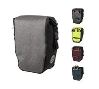 AGU Clean Borsa da bicicletta Medium, borsa per portapacchi bicicletta, 17 l, impermeabile, riflettente, 100% poliestere riciclato, colore grigio