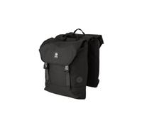AGU Essentials DWR Urban Klickfix Borsa Bici Doppia per Portapacchi, Borsa Bici Posteriore Laterali 36L con Tracolla, Idrorepellente, Riflettente, 100% Poliestere Riciclato - Nero - 36L