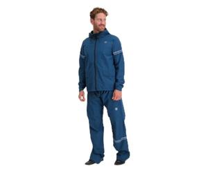 AGU Essential Original - Tuta antipioggia da ciclismo da uomo e da donna, impermeabile e antivento, riflettente, 100% poliestere riciclato, unisex - L - blu