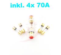 Auto Agu Supporto di Sicurezza + 4 Fusibili 60A Amplificatori