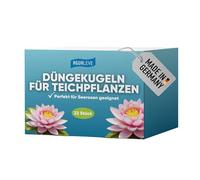 AGUALEVE® 22 sfere fertilizzanti per piante da stagno, perfette per ninfee, garantiscono una magnifica crescita, adatte ai pesci e senza fosfati, marchio Made in Germany, con guida per la cura del