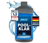 AGUALEVE® Poolklar 1 L NUOVO | Formula Cristallino 2.0 per acqua piscina perfetta | per piscine, idromassaggi e piscine per bambini | qualità Made in Germany | per 200.000 L | test 1,2