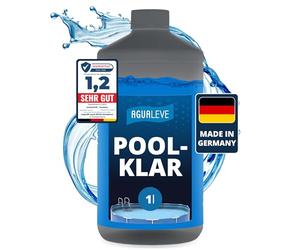 AGUALEVE® Poolklar 1 L NUOVO | Formula Cristallino 2.0 per acqua piscina perfetta | per piscine, idromassaggi e piscine per bambini | qualità Made in Germany | per 200.000 L | test 1,2