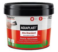 Aguaplast Alto Standard stucco bianco pronto all'uso per muro. Qualità superiore, per interni, pareti e soffitti. Liscio bianco 1kg