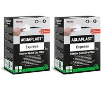 Aguaplast Express stucco in polvere per rinnovamento di pareti piastrellate in ambienti umidi come bagni o cucine - 1kg (Confezione da 2)