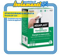 Aguaplast Stucco Bianco In Pasta Alto Riempimento Confezione da 4 kg