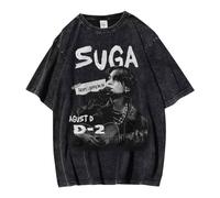 AGUST-D-2 Magliette Suga Min Yoon Gi Magliette Lavate K-pop Coreane Unisex(XL)