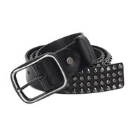 AGUTALITHIC Cintura a 4 File Borchie Coniche Spike Rivetto Punk Gothic Hip Hop Cinture in Pelle per Abiti, Jeans, Pantaloni E Accessorio di Abbigliamento(105cm/41, Black)
