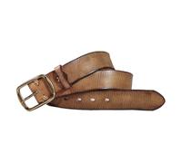 AGUTALITHIC Cintura in Pelle Pieno Fiore Effetto Invecchiato per Uomo E Donna Larghezza 3,8cm Cinturino Casual Vintage Lavato con Fibbia Quadrata Dorata(110cm/43, Brown)