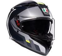 AGV AGV - Casco K3 E2206 Shade Grigio / Giallo Fluo M