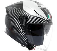 AGV K5 Jet Evo Control, casco jet S female Opaco Nero/Bianco