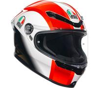 AGV K6 S SIC58, casco integrale XXL male Bianco/Rosso/Nero