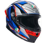 AGV Casco integrale K6 S Slashcut XS Uomo Nero/Argento/Blu/Rosso