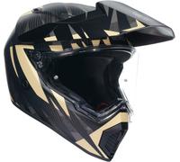 AGV AX-9 Steppa 06 Casco, nero opaco/beige, Taglia XXL (63/64)