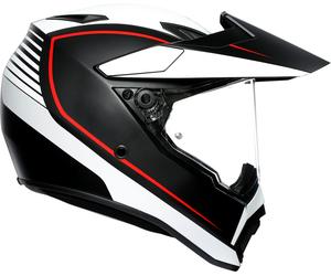 AGV AX9 Pacific Road, casco enduro XXS male Nero Opaco/Bianco/Rosso