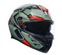 Agv casco integrale K-3 E2206 MPLK Decept - Matt Black Green Red taglia L L