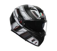 Agv casco integrale K-3 E2206 MPLK Rivia - Nero Bianco opaco M