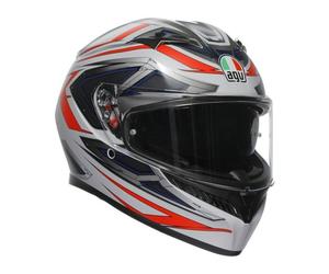 Agv casco integrale K-3 E2206 MPLK Space - Matt White/Red Fluo M