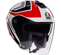 AGV - Casco Irides Tolosa Nero / Grigio / Rosso Nero,Rosso,Bianco S