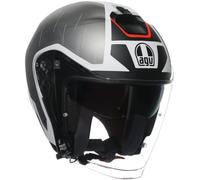 AGV - Casco Irides Trieste Nero / Bianco / Rosso Grigio S