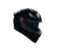 AGV - Casco K1 S E2206, Casco Moto Integrale ECE da Uomo, Stile Racing con Spoiler Aerodinamico, Prese d'Aria e Visiera Antigraffio, Campo Visivo 190°, Predisposizione Interfono, Nero