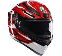 AGV - Casco K1 S Lion Nero / Rosso / Bianco Rosso L