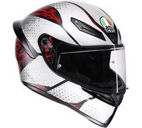 AGV - Casco K1 S Speedarmor Matt Nero / Grigio / Rosso Rosso,Bianco S