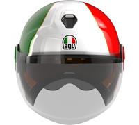 AGV Eteres Ago 1 Casco Jet, bianco-rosso-verde, taglia XS