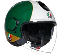 AGV Eteres Ago 1, casco jet XS male Verde/Bianco/Rosso/Oro