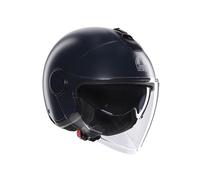 AGV - ETERES E2206, Casco da Moto Jet Unisex, Casco Moto Open Face con Anello Antifurto, Visiera Antigraffio e Anti-UV, Tecnologia con Assorbimento Istantaneo del Sudore, Matt Ottanio, L