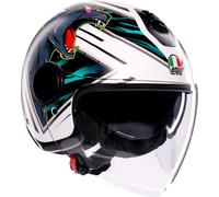 AGV Eteres Ghepard, casco jet XL male Opaco Bianco/Nero/Verde