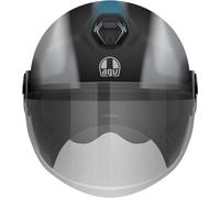 AGV Eteres Levanto Casco Jet, nero-argento, taglia S per maschi
