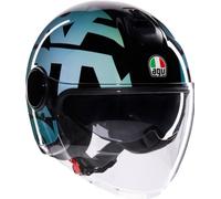 AGV Eteres Lido 46 Casco Jet, nero-blu, taglia M per maschi