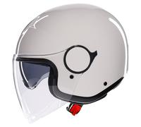 AGV - ETERES E2206, Casco da Moto Jet Unisex, Casco Moto Open Face con Anello Antifurto, Visiera Antigraffio e Anti-UV, Tecnologia con Assorbimento Istantaneo del Sudore, Materia White, S