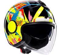 AGV Eteres Rossi Winter Test 2019, casco jet XS male Nero/Giallo/Rosso/Blu