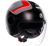 AGV Eteres Scaglieri Casco Jet, grigio/rosso, Taglia XS (53/54)