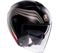 AGV Irides Bologna, casco jet S male Opaco Nero/Grigio/Rosso/Verde